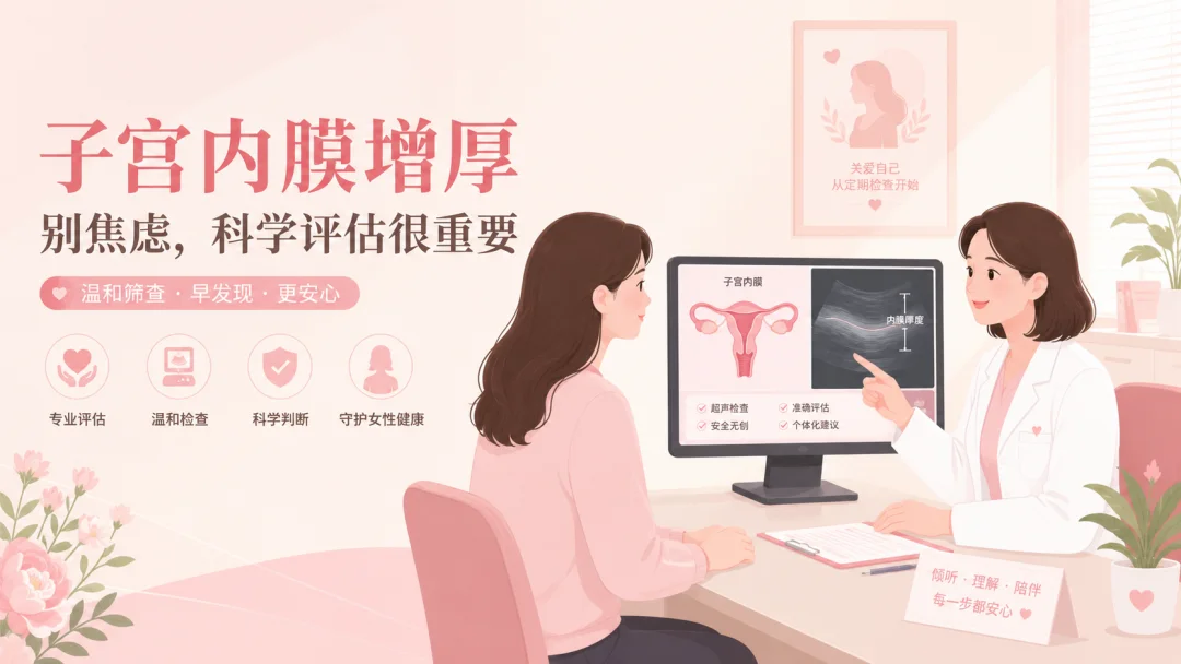 子宫内膜增厚的科学评估示意图
